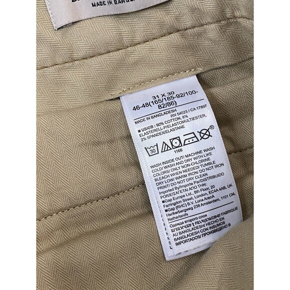 Banana Republic Rapid Movement Chino Slim Pants Brown Men's Size 31 x 30 - Picture 8 of 9